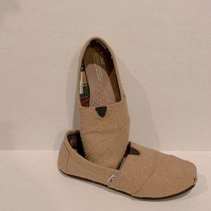 Burlap Toms size 7.5
